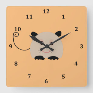 Quadrado Relógio do mouse para o quarto da criança