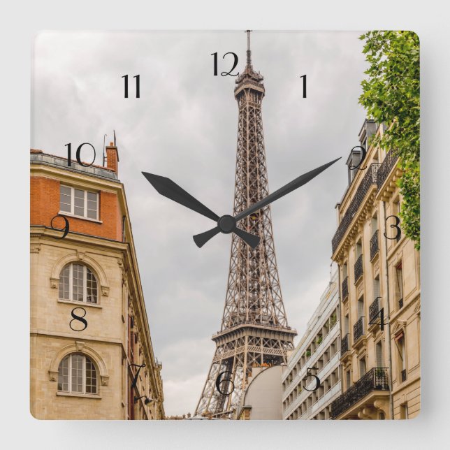 Quadrado Relógio em Torre Eiffel (Frente)