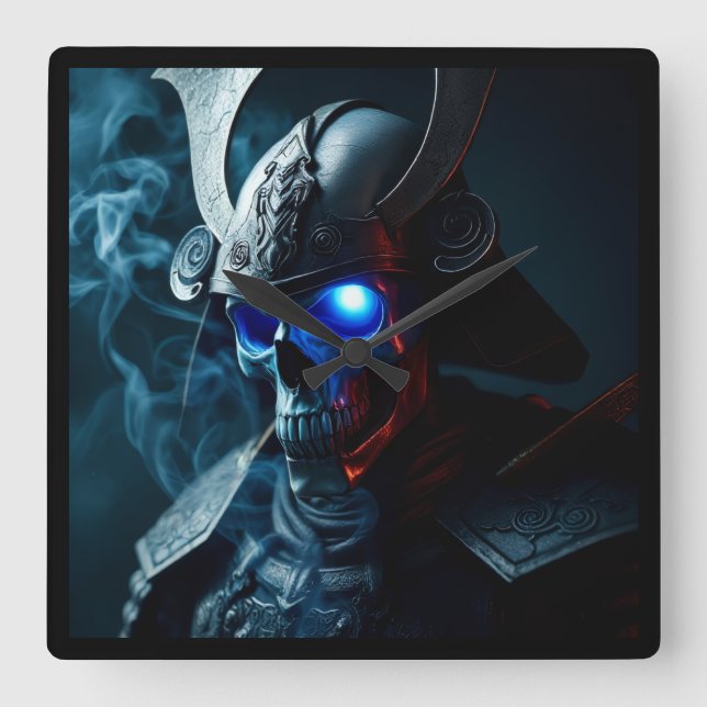 Quadrado Relógio Guerreiro Samurai Fantasma Definitivo (Frente)
