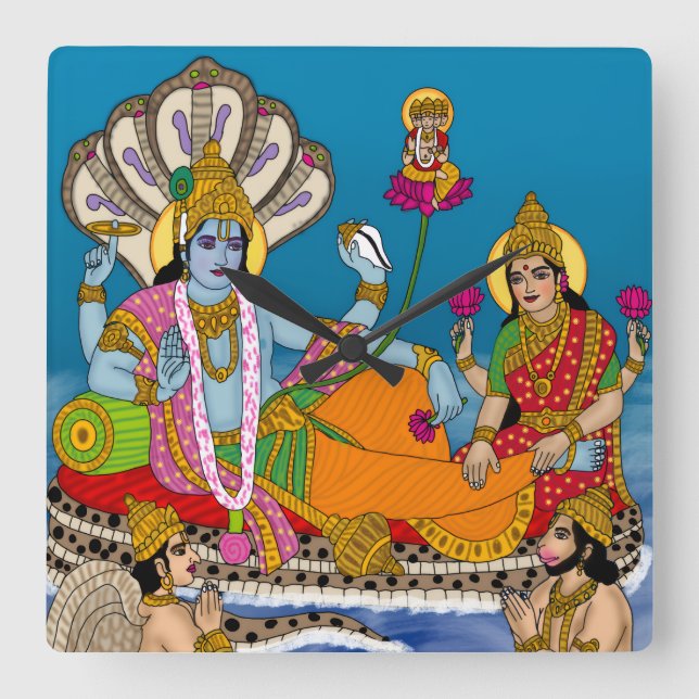 Quadrado Relógio Lakshmi Narayan (Frente)