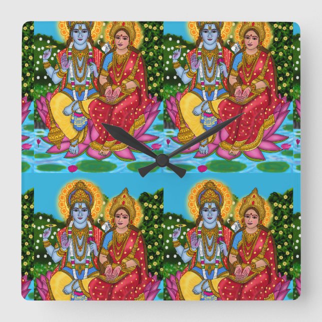 Quadrado Relógio Lakshmi Narayan (Frente)