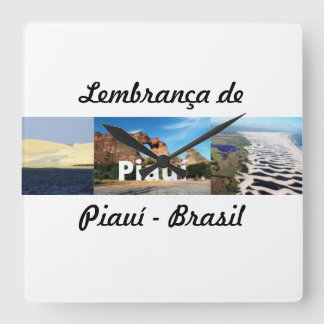 Quadrado Relógio lembrança de Piauí - Brasil