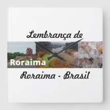 Relógio lembrança de Roraima Brasil