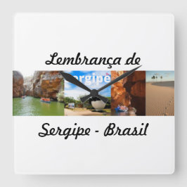 Quadrado Relógio lembrança de Sergipe Brasil