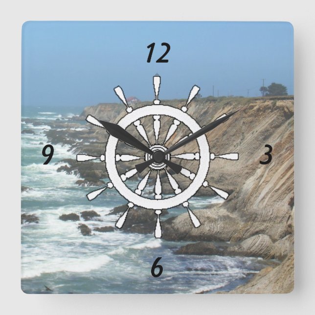 Quadrado Relógio - leme do navio (Frente)