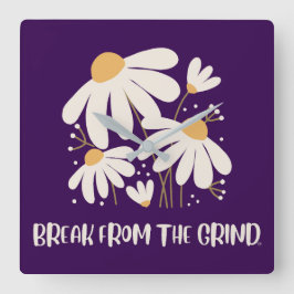 Quadrado Relógio Margarida