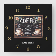 Relógio Memórias de café Barista