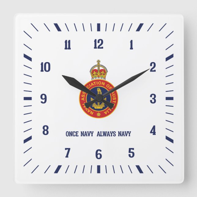 Quadrado Relógio NAA (branco) (Frente)