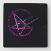 relógio pentagrama roxo