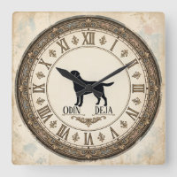 Relógio Personalizado com Silhueta de Cachorro Vin
