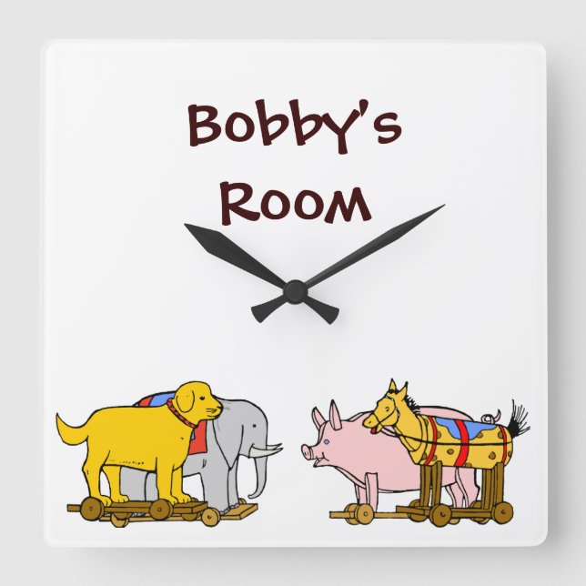 Quadrado Relógio Personalizado de Dispositivos de Recolha V (Frente)