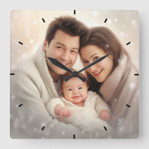 Quadrado Relógio Personalizado de Parede Personalizado da F