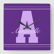 Relógio personalizado do nome da tipografia