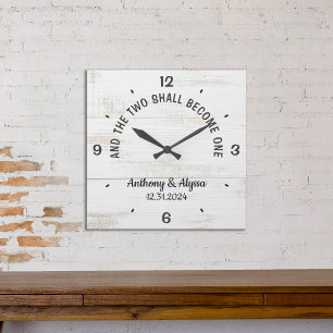 Quadrado Relógio Personalizado e os dois se tornarão um só