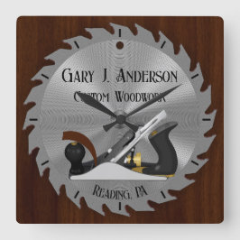 Quadrado Relógio Planilha de Folha de Serra Personalizada