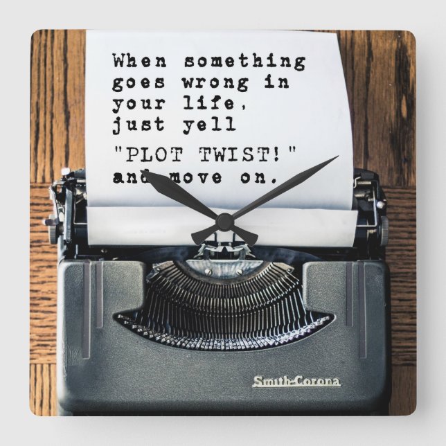 Quadrado Relógio "Plot Twist" (Frente)