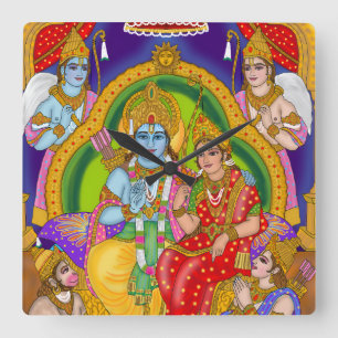 Quadrado Relógio Ram Darbar