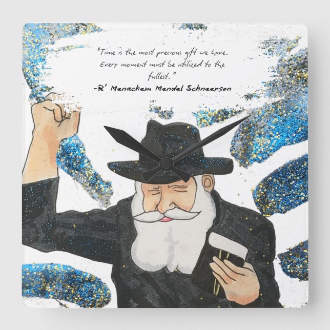 Quadrado Relógio Rebbe (Frente)