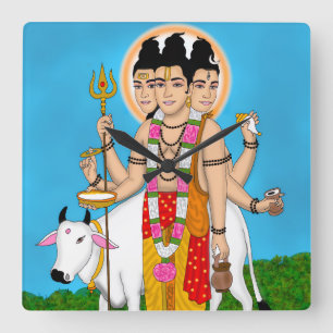 Quadrado Relógio Senhor Dattatreya