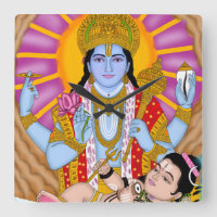 Relógio Shiva & Vishnu – Decoração Divina de Pared