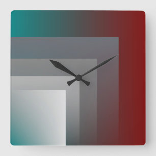 Quadrado Relógio verde de fartura cinza