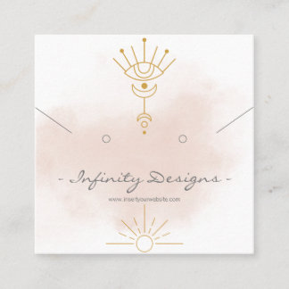 Quadrado Retentor de cartão de visita e Colar