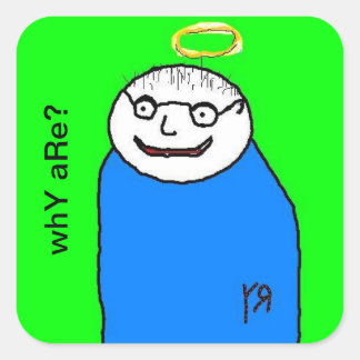 Quadrado Retrato de um adesivo amigo