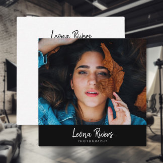 Quadrado Retrato QR Code Cartão de visita do Fotógrafo