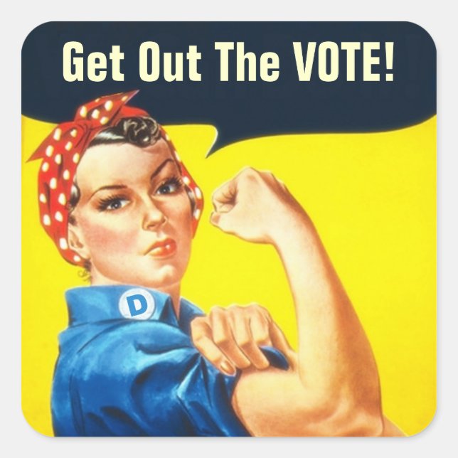 Quadrado Rosie, o adesivo Riveter GOTV (Frente)