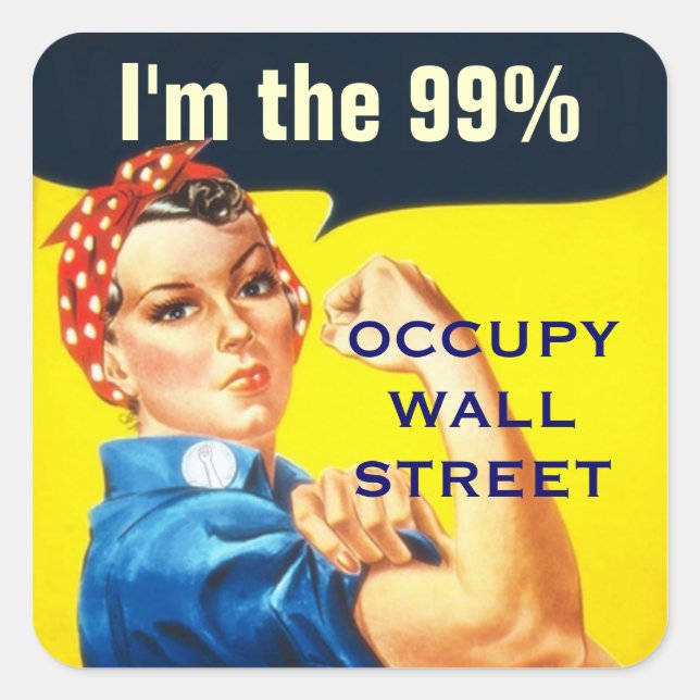 Quadrado Rosie, o adesivo Riveter OWS (Frente)