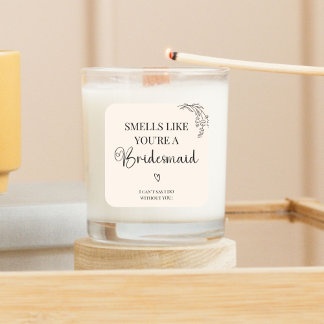 Quadrado Rótulo de Adesivo de Vela de Proposta de Dama de H