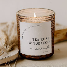 Rótulo de adesivo para vela perfumada com arco mod