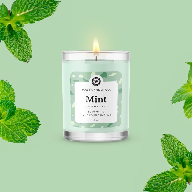 Quadrado Rótulo de Vela Personalizado - Adesivo Personalizá (Criador carregado)