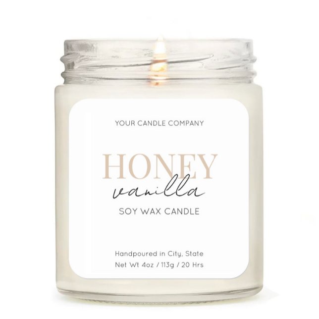 Quadrado Rótulo do adesivo Cosmético de Vela Elegante Minim (Criador carregado)