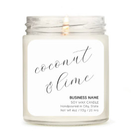 Quadrado Rótulo do adesivo Cosmético de Vela Elegante Minim