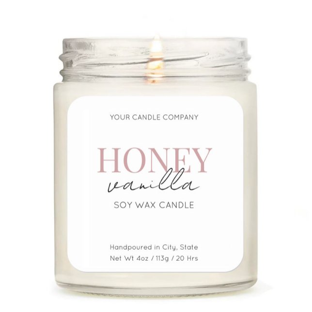 Quadrado Rótulo do adesivo Cosmético de Vela Elegante Minim (Criador carregado)