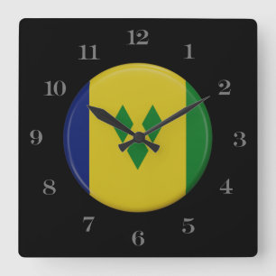 Quadrado Rua bandeira Vincent Round Relógio