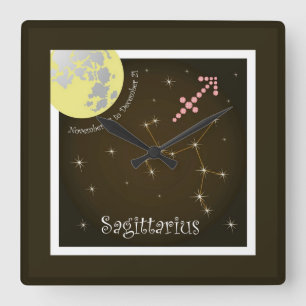 Quadrado Sagittarius novembro 23 to December 21 relógio