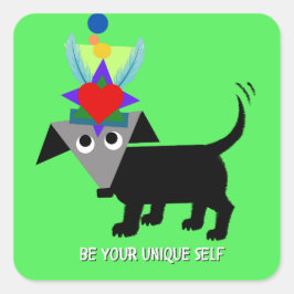 Quadrado "Seja Seu Único Eu", adesivo Rego Berto.