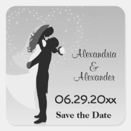 Quadrado Silhouette Silhouette Silver Salve O Adesivo De Da