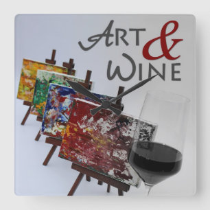 Quadrado Tão Linda Relógio de Arte e Vinho!
