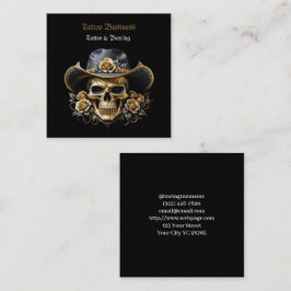 Quadrado Tatuador salon Cartão de visita