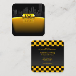 Quadrado taxi driver cartão de visita