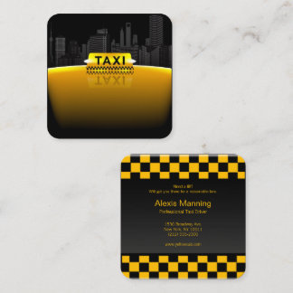 Quadrado taxi driver cartão de visita