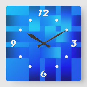 Quadrado Tecelagem, fitas, relógio de paredes quadradas de 