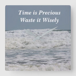 Quadrado Tempo De Desperdício Com Sabor Relógio