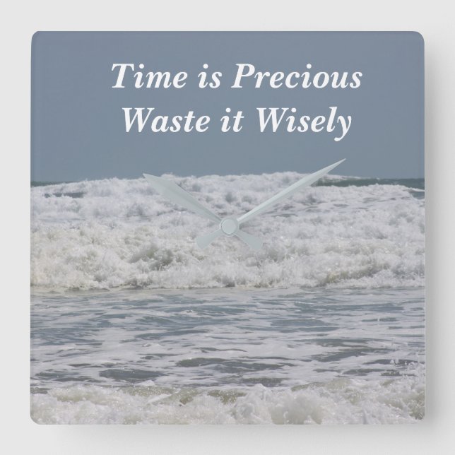 Quadrado Tempo De Desperdício Com Sabor Relógio (Frente)