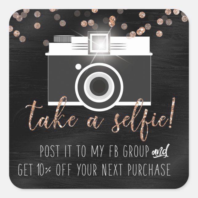 Quadrado Tome uma tinta preta do adesivo de fidelidade do c (Frente)