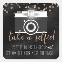 Quadrado Tome uma tinta preta do adesivo de fidelidade do c