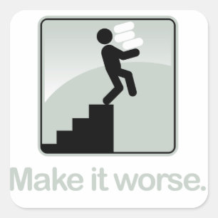 Quadrado Torne-o pior adesivo